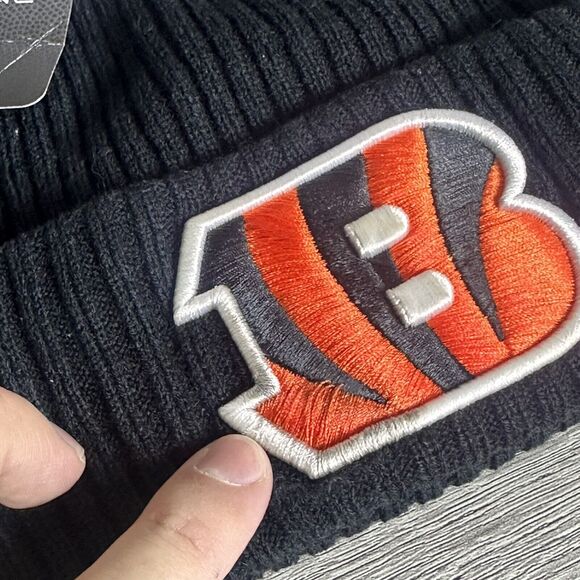 Fanatics Cincinnati Bengals Beanie Hat NFL Custom Core Knit Black NWT See Detail - Picture 8 of 8